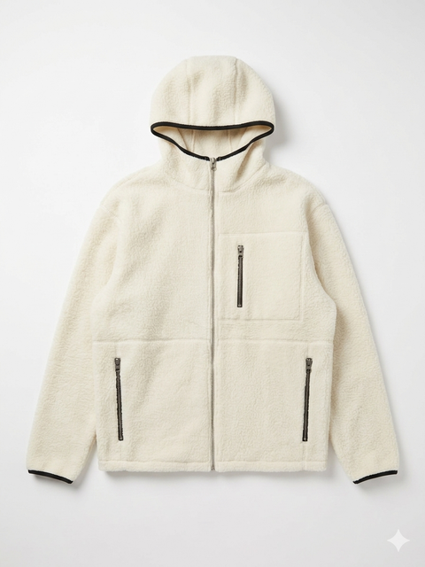Redefined Rebel Women's White Soft Fleece Jacket | Redefined Rebel In Lebanon