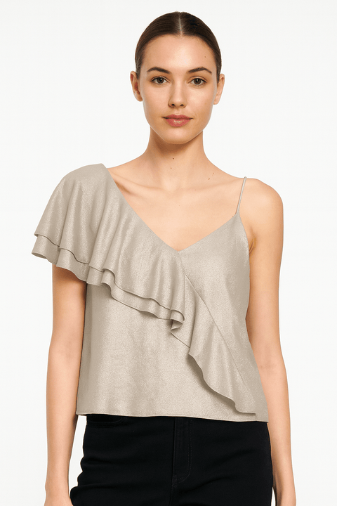 Mango Women's Grey Off-Shoulder Top| Mango in Lebanon