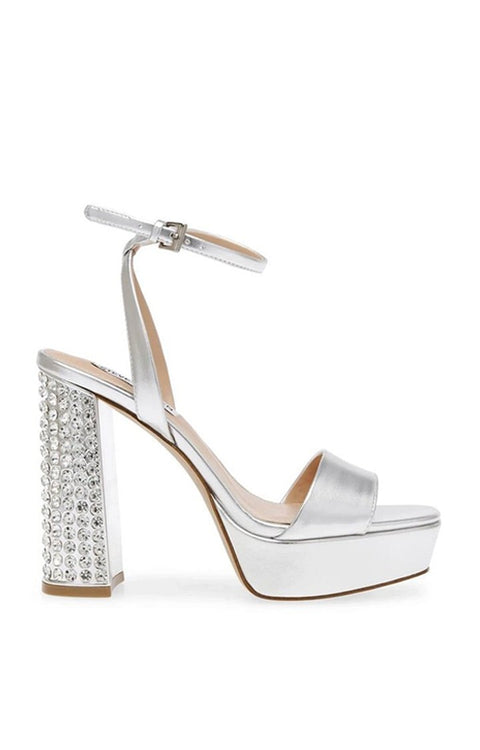 Steve Madden Women's Sliver Lasher Metallic Embellished Heel |Steve Madden In Lebanon
