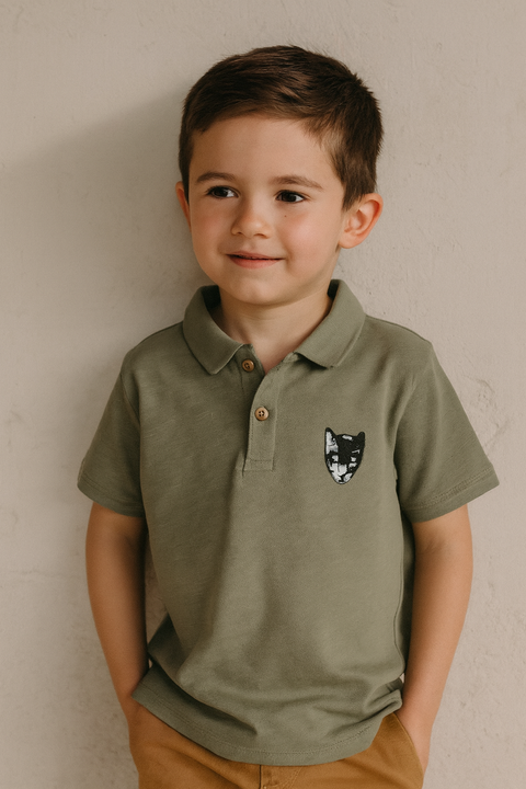 Mango Boy's Khaki Green T-Shirt | Mango In Lebanon