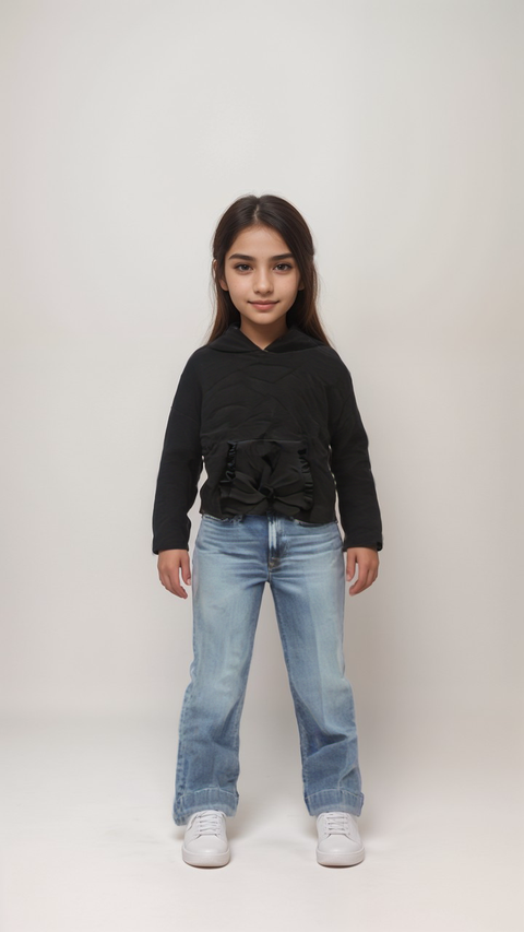S.Oliver Girl's Black Long-Sleeve Hoodie |S.Oliver in Lebanon