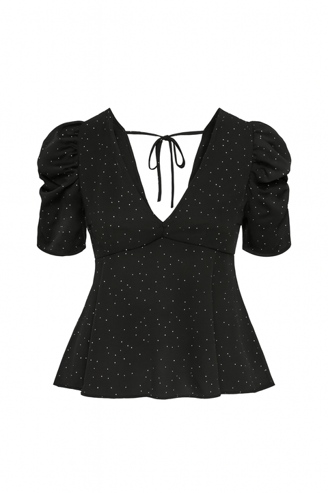 Topshop Women's Black Blouse ANF766