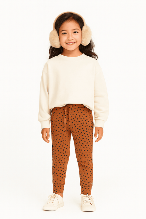 POMPdeLUX Girl's Dusty Rose Jersey Trousers |POMPdeLUX in Lebanon