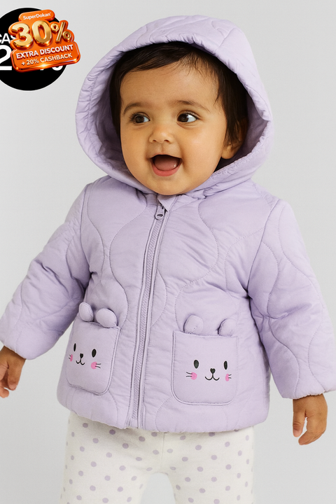 Sinsay Baby Girl's Light Purple Hooded Jacket |Sinsay In Lebanon