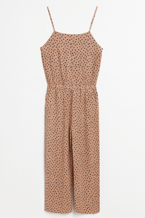 POMPdeLUX Girl's Pink Dotted Sleeveless Jumpsuit | POMPdeLUX in Lebanon
