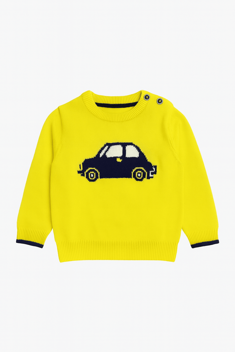 Boboli Baby Boy's Yellow Long-Sleeve Sweatshirt | Boboli in Lebanon