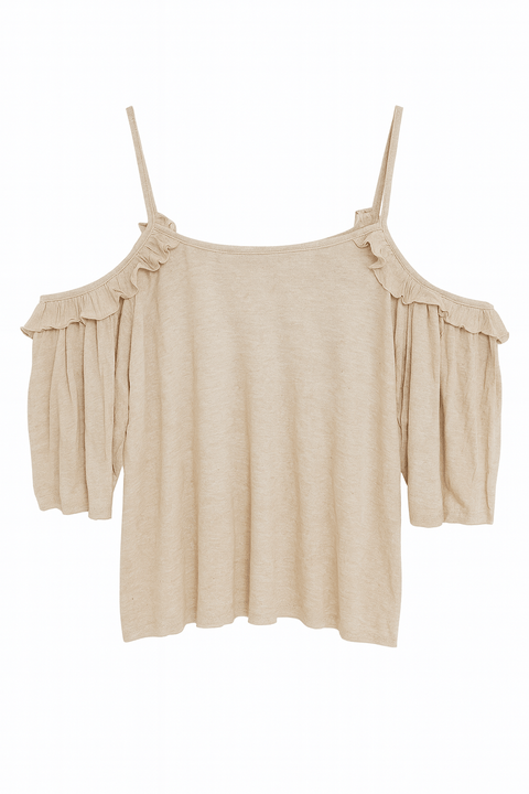 Mango Women's Beige Off-Shoulder Blouse| Mango in Lebanon