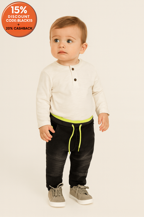Boboli Baby Boy's Black Denim Pants | Boboli in Lebanon