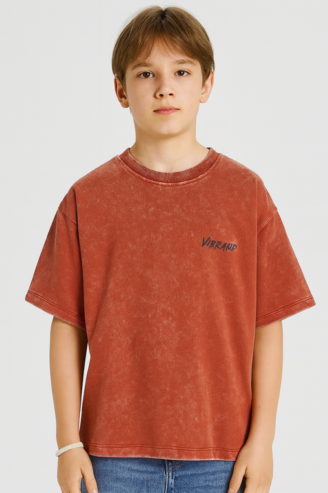 Reserved Boy's Rust Orange Oversize T-Shirt With A Washed Effect | Reserved  In Lebanon