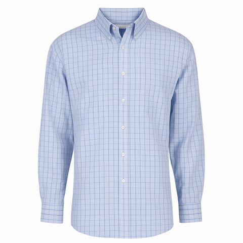 Kirkland Signature Men’s Lilac Checkered Long Sleeve Shirt |Kirkland Signature In Lebanon