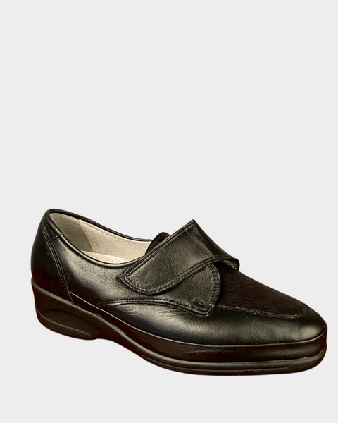 Medicus Women's Black Leather Shoes 121709 (shoes 39)