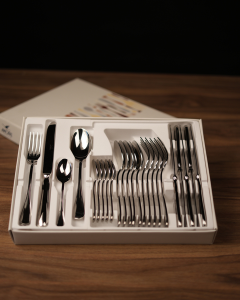 Mori Italy Steel 24 PC Cutlery Set 037STY24