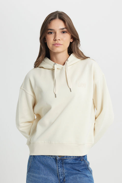 Lee Women's Off White Regular Fit Hoodie | Lee in Lebanon