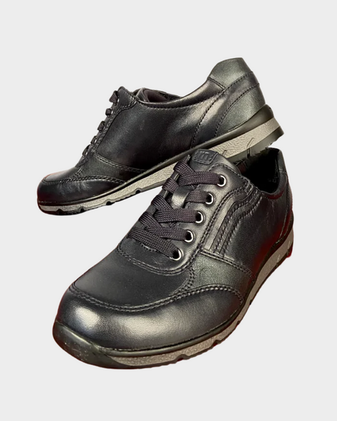 Medicus Women's Navy Blue Leather Sneaker Shoes 121122 (shr)
