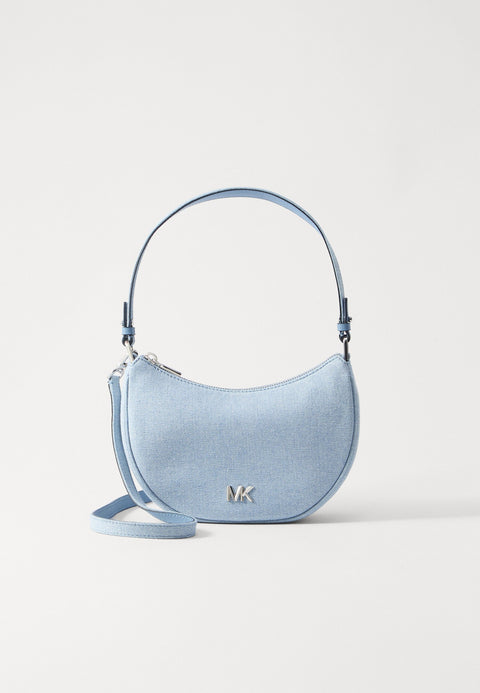 Michael Kors Women's Light Blue Denim Kyla Small Convertible Crossbody|Michael Kors In Lebanon