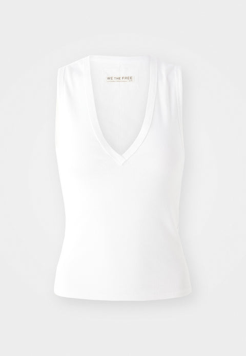 We The Free Women's White V-Neck Tank Top | We The Free In Lebanon