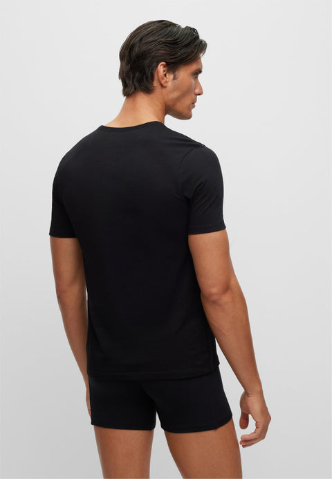 BOSS by Hugo Boss Men's Black 3-Pack Classic Solid Color Crewneck T-Shirts | BOSS In Lebanon