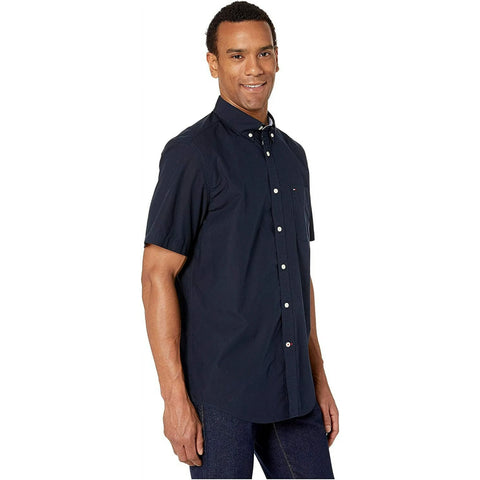 Tommy Hilfiger Men's Navy Maxwell Short-Sleeve Button-Down Shirt | Tommy Hilfiger In Lebanon