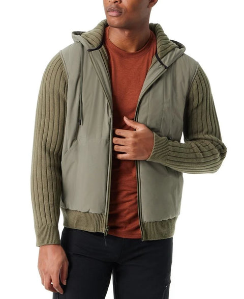 Bass Outdoor Men's Olive Green Mixed Media Jacket | Bass Outdoor In Lebanon