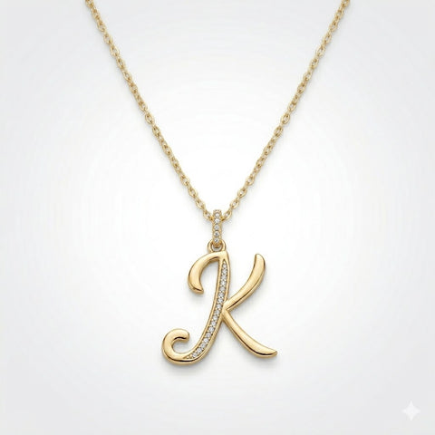 Holiday Lane Women's Gold Cubic Zirconia Initial Pendant Necklace in 18k | Holiday Lane In Lebanon