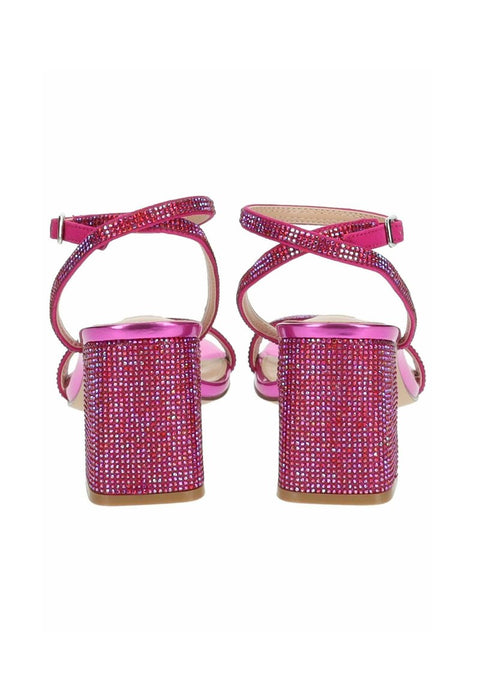 Steve Madden Women's  Pink Iridescent Rhinestone Luxe-R Sandals |Steve Madden In Lebanon