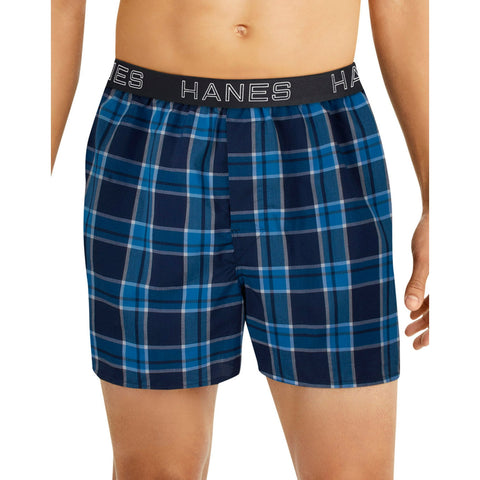 Hanes Men's Multicolor Ultimate Comfort Flex Fit Cotton Stretch Boxers 3-Pack|Hanes In Lebanon