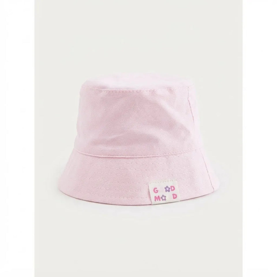 Sinsay Baby Girl's Light Pink Good Mood Print with Flowers Bucket Hat
