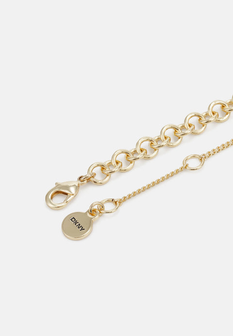 DKNY Women's Gold Looped Pave Frontal Necklace | DKNY In Lebanon