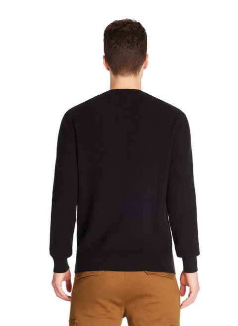 Celio Men's Black Crew Neck Lenzo Sweaters | Celio In Lebanon