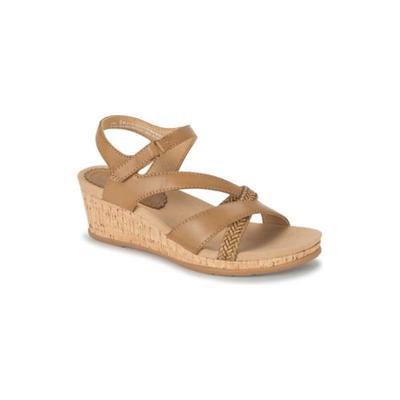 Farah Womens Faux Leather Braided Wedge Sandals
