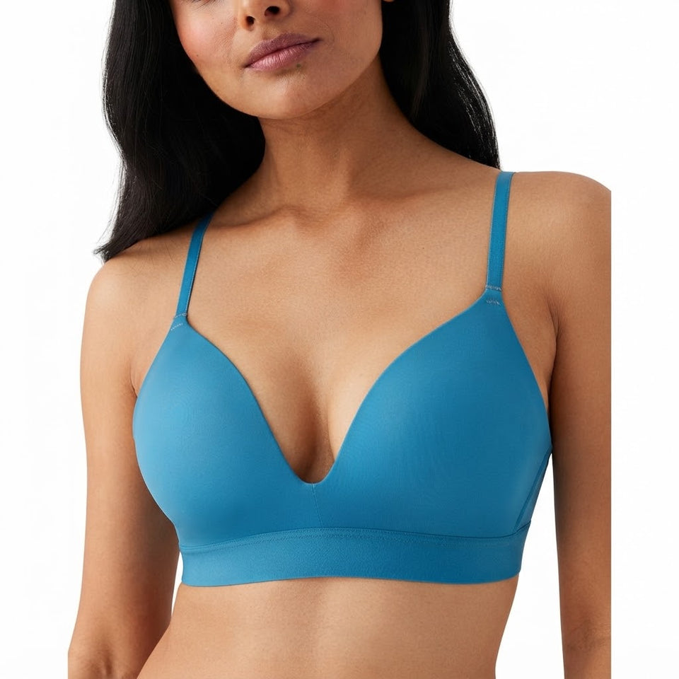 B.tempt'd Women's Blue Opening Act Wire-Free Contour Bra