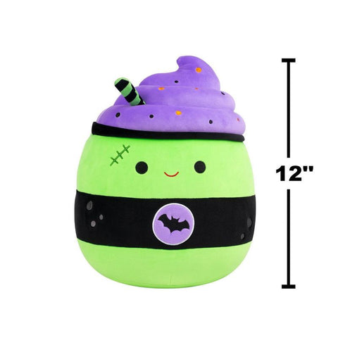 Squishmallows 12" Green & Purple Latte With Stitches Plush Toy | Squishmallows In Lebanon