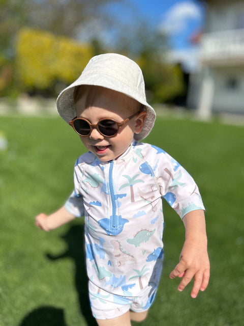 Sinsay Baby Boy's Beige Dinosaur-Print 2-Piece Swimsuit | Sinsay In Lebanon