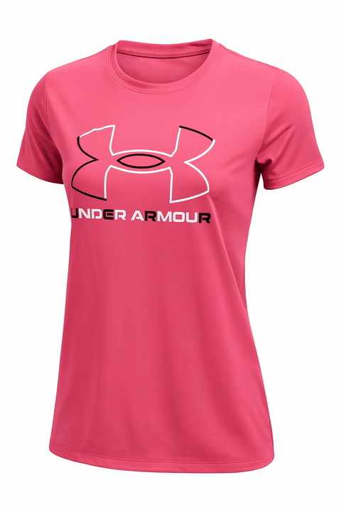 Under Amour Girl's Fuchsia Big Logo T-Shirt  |Under Amour  In Lebanon
