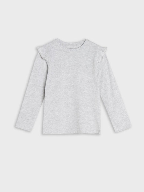 Sinsay Girl's Pink & Gray Long Sleeve Blouse |Sinsay In Lebanon