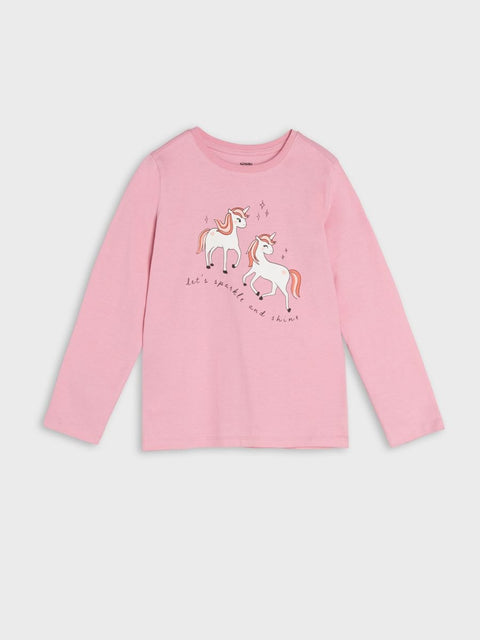 Sinsay Girl's Pink & Gray Long Sleeve Blouse |Sinsay In Lebanon