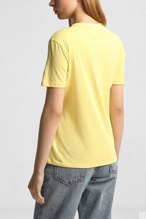 Hugo Women's Yellow Cotton Short Sleeve  T-Shirt | Hugo in Lebanon