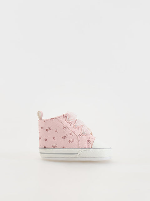 Reserved Baby Girl's Light Pink Leather Imitation Trainer Sneakers | Reserved In Lebanon