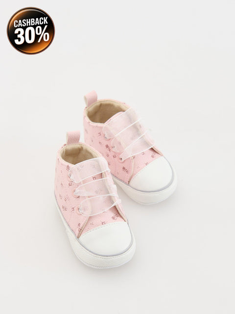Reserved Baby Girl's Light Pink Leather Imitation Trainer Sneakers | Reserved In Lebanon