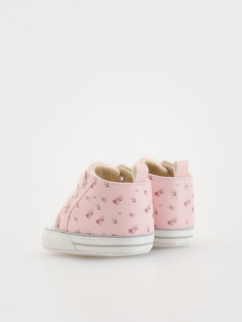 Reserved Baby Girl's Light Pink Leather Imitation Trainer Sneakers | Reserved In Lebanon
