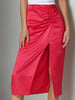 Sinsay Women's Fuchsia Midi Skirt With Split | Sinsay In Lebanon