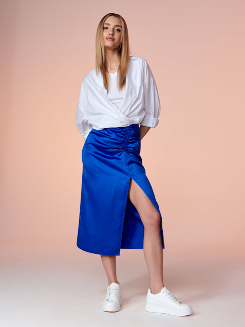 Sinsay Women's Blue  with split Midi Skirt| Sinsay in Lebanon