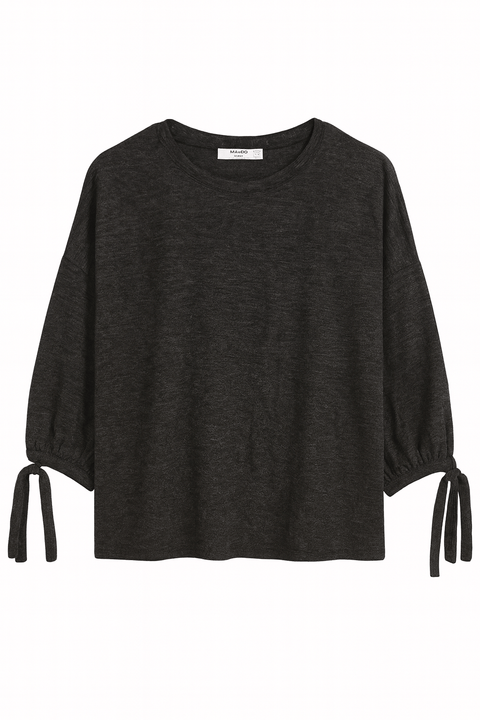 Mango Women's Washed Grey Short-Sleeve T-Shirt | Mango in Lebanon