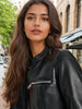 Sinsay Women's Black Eco-Leather Biker Jacket | Sinsay In Lebanon