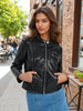 Sinsay Women's Black Eco-Leather Biker Jacket | Sinsay In Lebanon