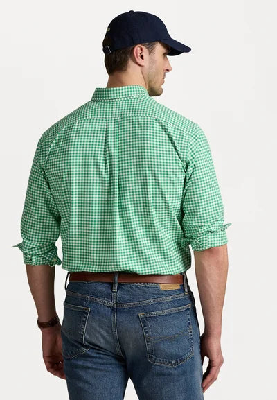 Polo Ralph Lauren Men's Green & White Big Tall Oxford Shirt | Polo Ralph Lauren In Lebanon