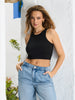 Sinsay Women Black Ribbed Halter Neck Crop Top | Sinsay in Lebanon