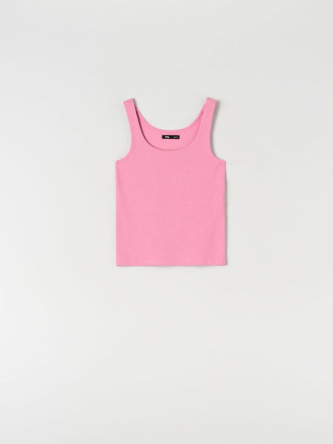 Sinsay Women's Pink Ribbed Knit Tank Top | Sinsay In Lebanon
