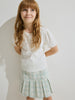 Reserved Girls White 3D Floral Puff Sleeve Top | Reserved in Lebanon