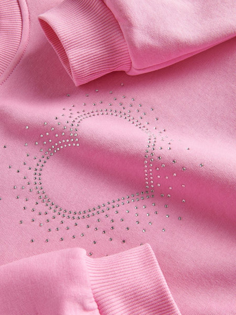 Reserved Girl's Pink Long Sleeve Applique Sweatshirt | Reserved In Lebanon